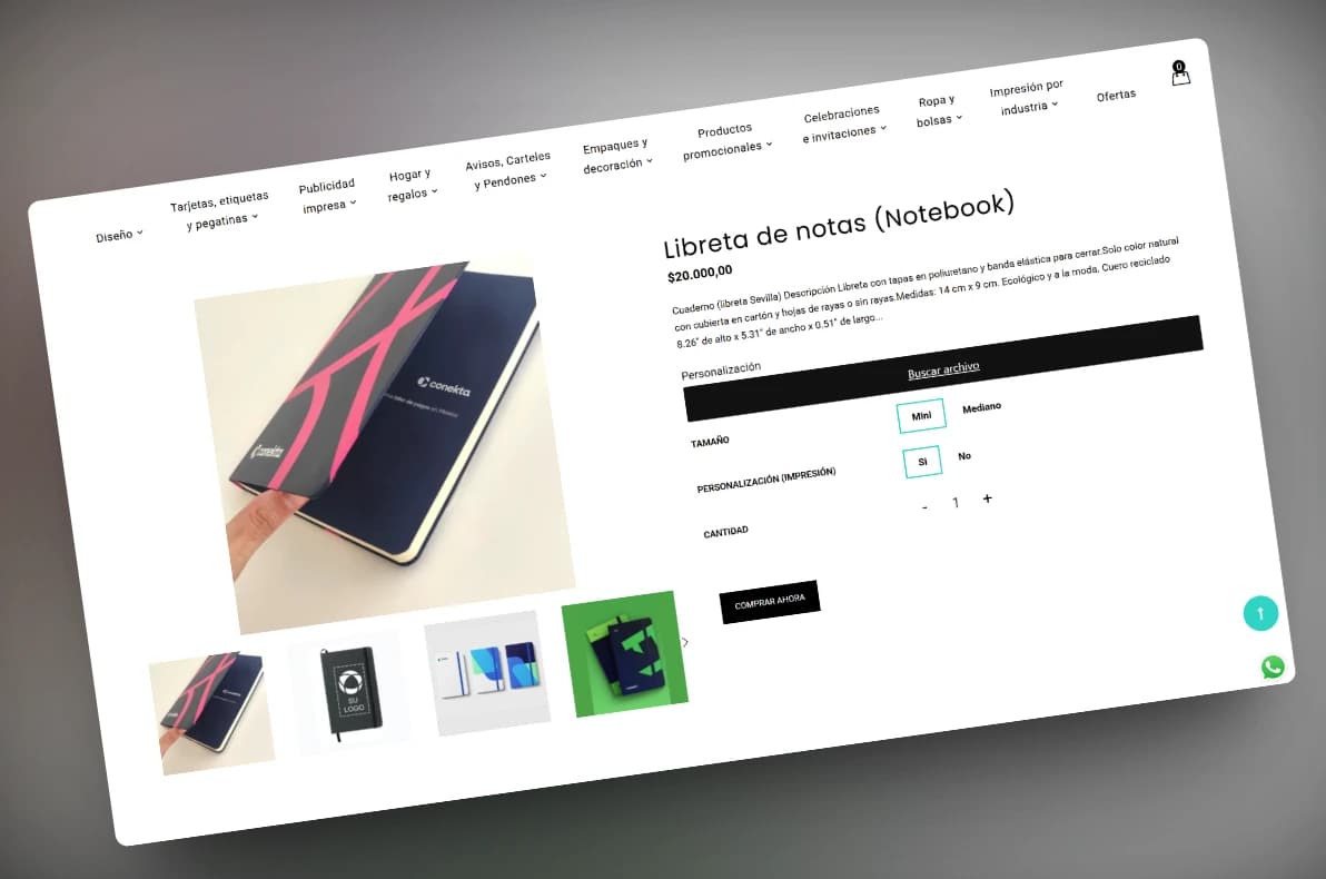 E-commerce Store Focused on Printing, Design, and Creation